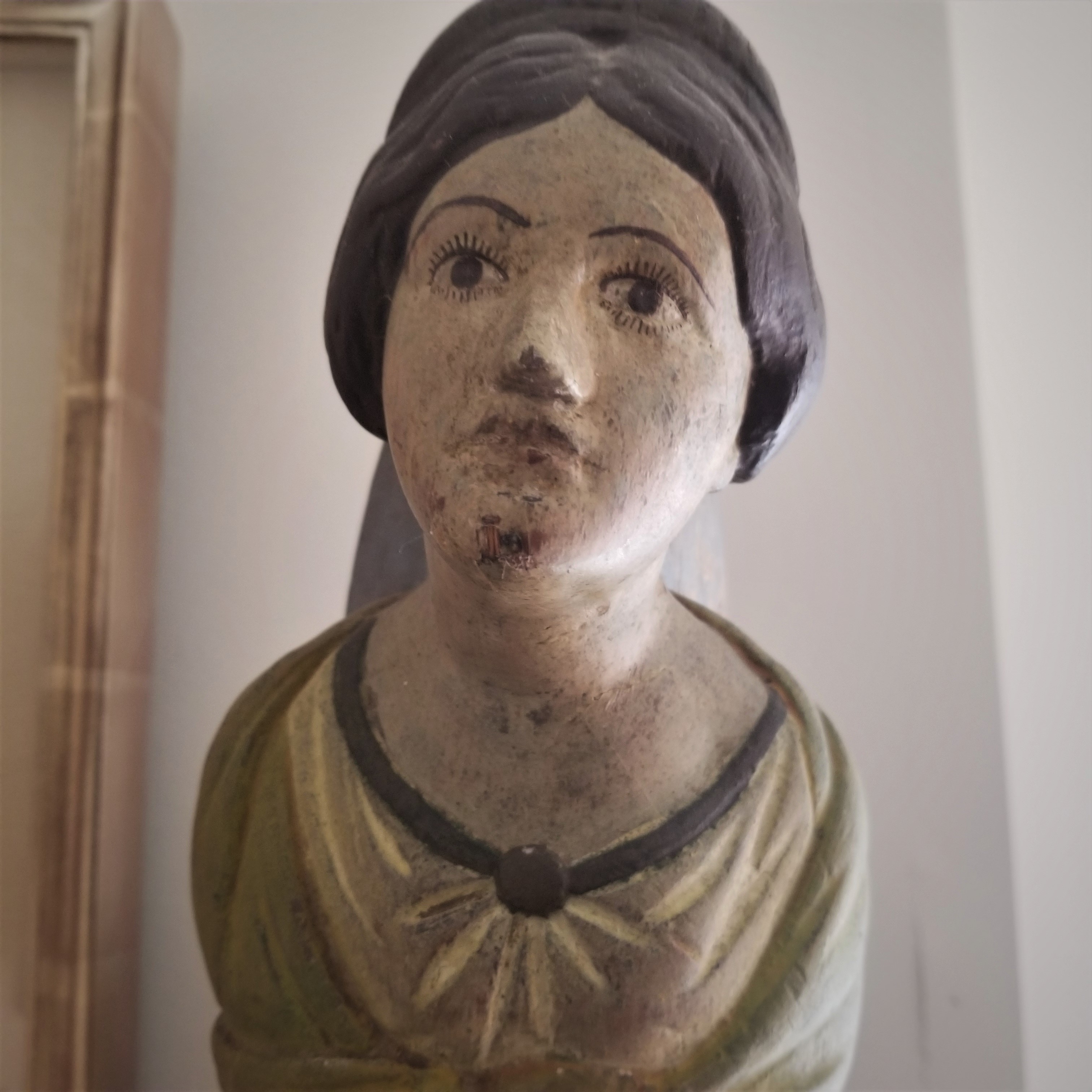 MINIATURE FIGUREHEAD OF THE SLOOP BAYADERE